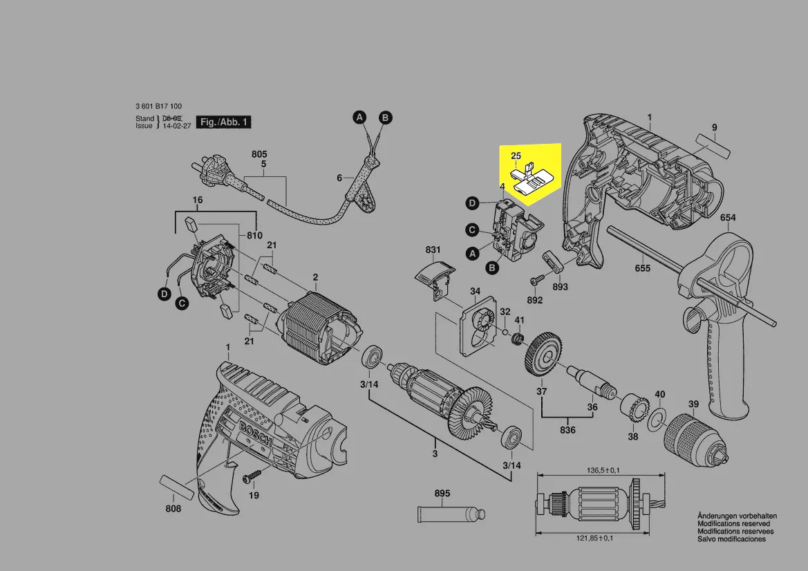 Commutateur réf. 2 609 100 580 BOSCH Commutateur réf. 2 609 100 580 BOSCH